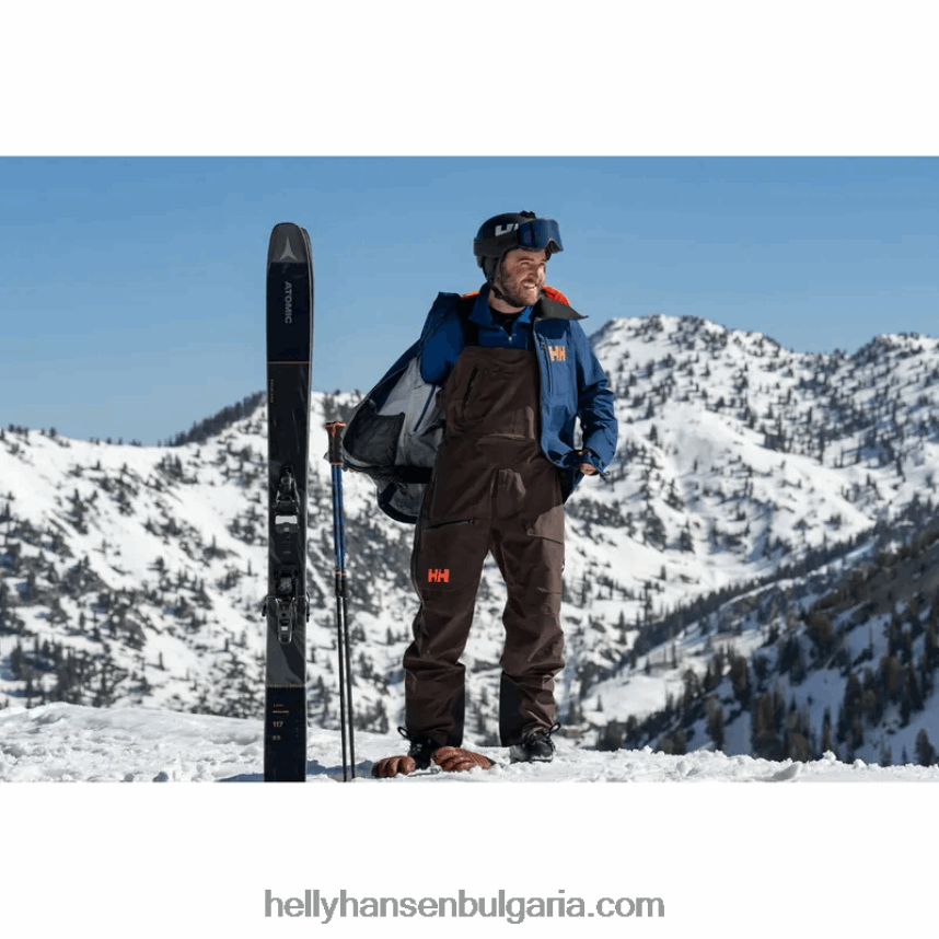 мъже мъжки ски панталони ridge infinity bib shell 80V22D601 черен Helly-Hansen