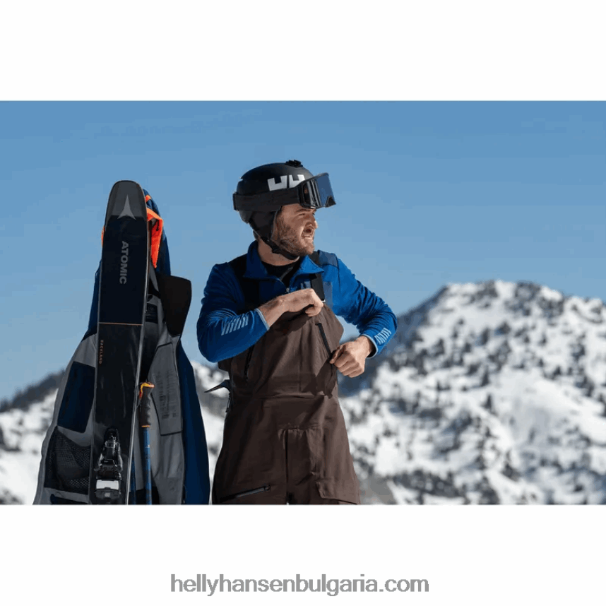 мъже мъжки ски панталони ridge infinity bib shell 80V22D601 черен Helly-Hansen