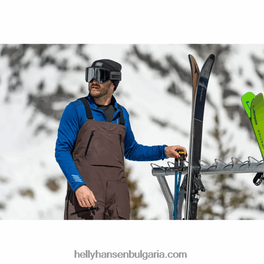 мъже мъжки ски панталони ridge infinity bib shell 80V22D601 черен Helly-Hansen