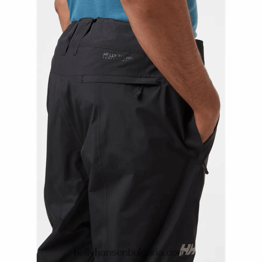 мъже мъжки панталон verglas 2l ripstop shell 80V22D623 черен Helly-Hansen