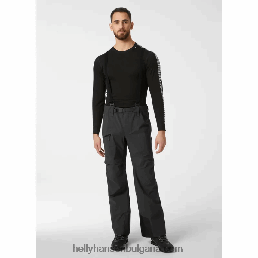 мъже мъжки панталони verglas backcountry ski shell 80V22D607 дълбок фиорд Helly-Hansen