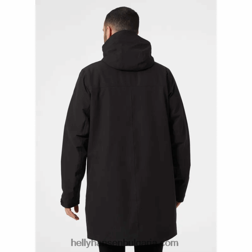 мъже мъжки изолиран дъждобран от моно материал 80V22D230 черен Helly-Hansen