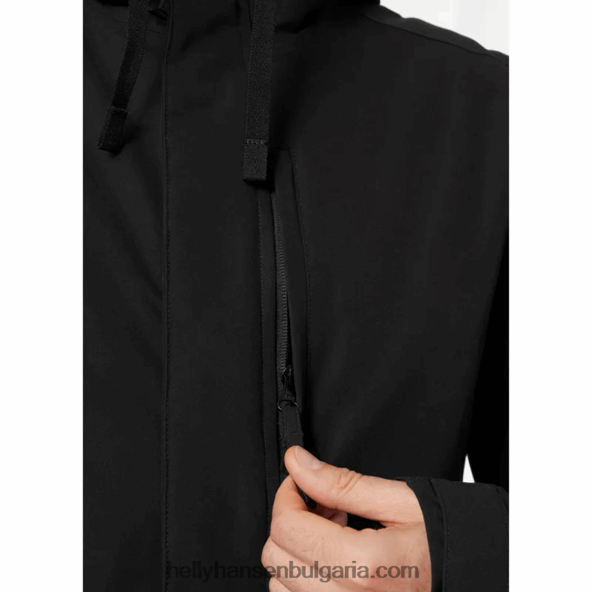 мъже мъжки изолиран дъждобран от моно материал 80V22D230 черен Helly-Hansen