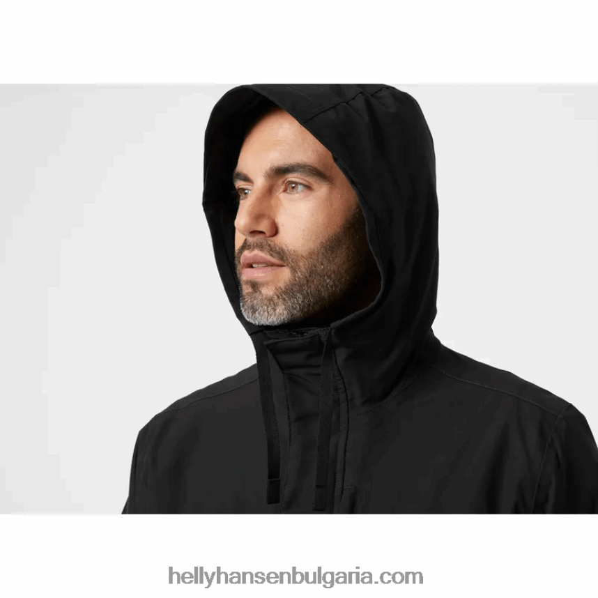 мъже мъжки изолиран дъждобран от моно материал 80V22D230 черен Helly-Hansen