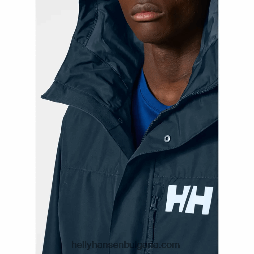 мъже мъжки такелаж изолиран дъждобран 80V22D236 военноморски флот Helly-Hansen