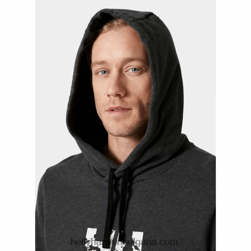 мъже мъжка качулка от органичен памук Arctic Ocean 80V22D802 военноморски флот Helly-Hansen