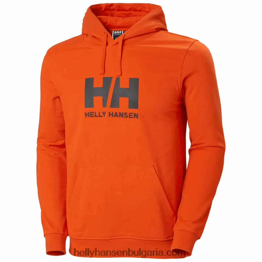 мъже мъжка качулка с лого hh 80V22D772 дълбок фиорд Helly-Hansen