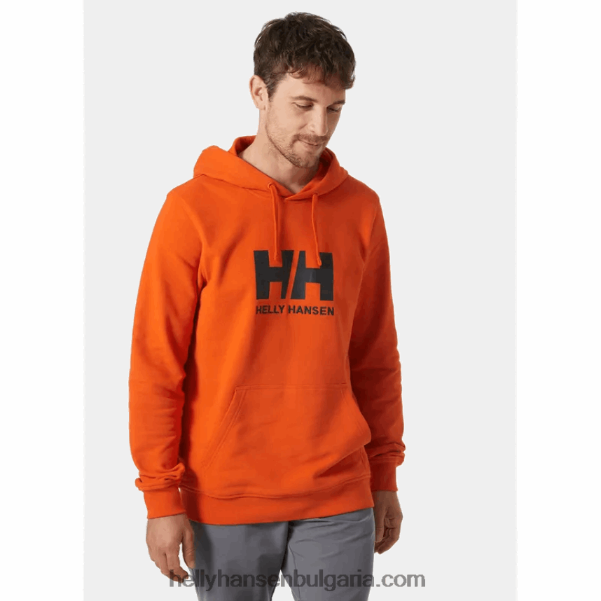 мъже мъжка качулка с лого hh 80V22D772 дълбок фиорд Helly-Hansen
