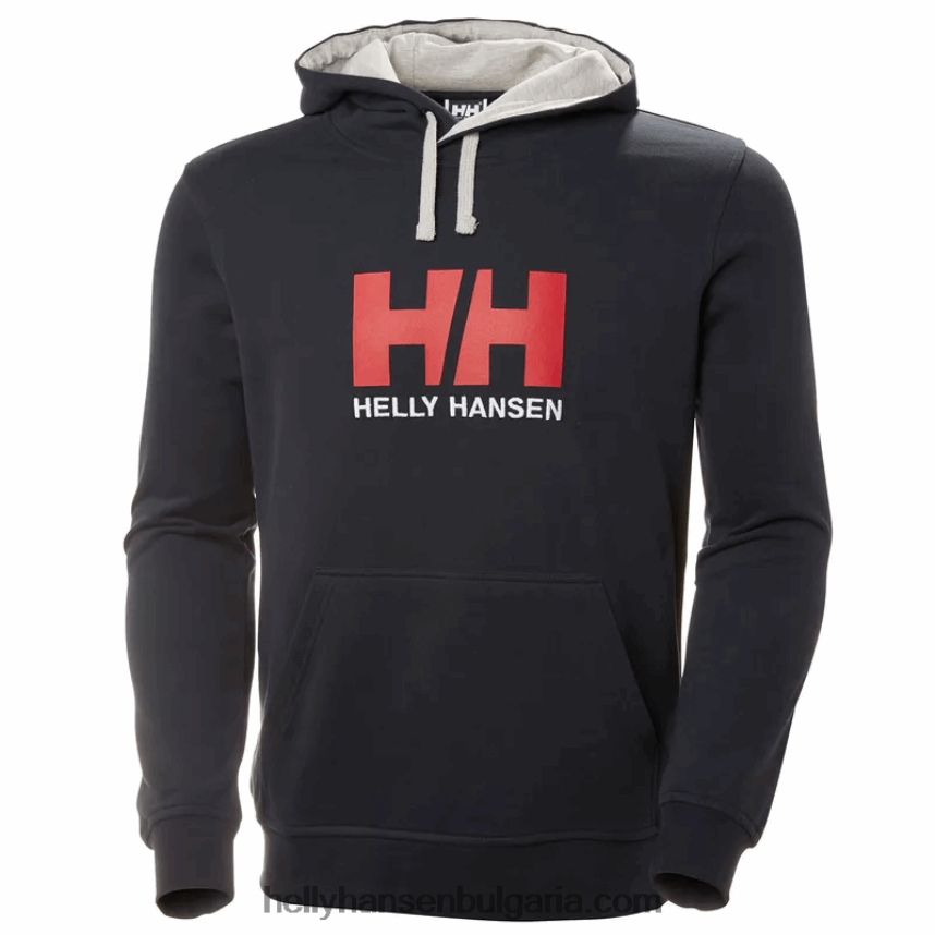 мъже мъжка качулка с лого hh 80V22D775 сив меланг Helly-Hansen