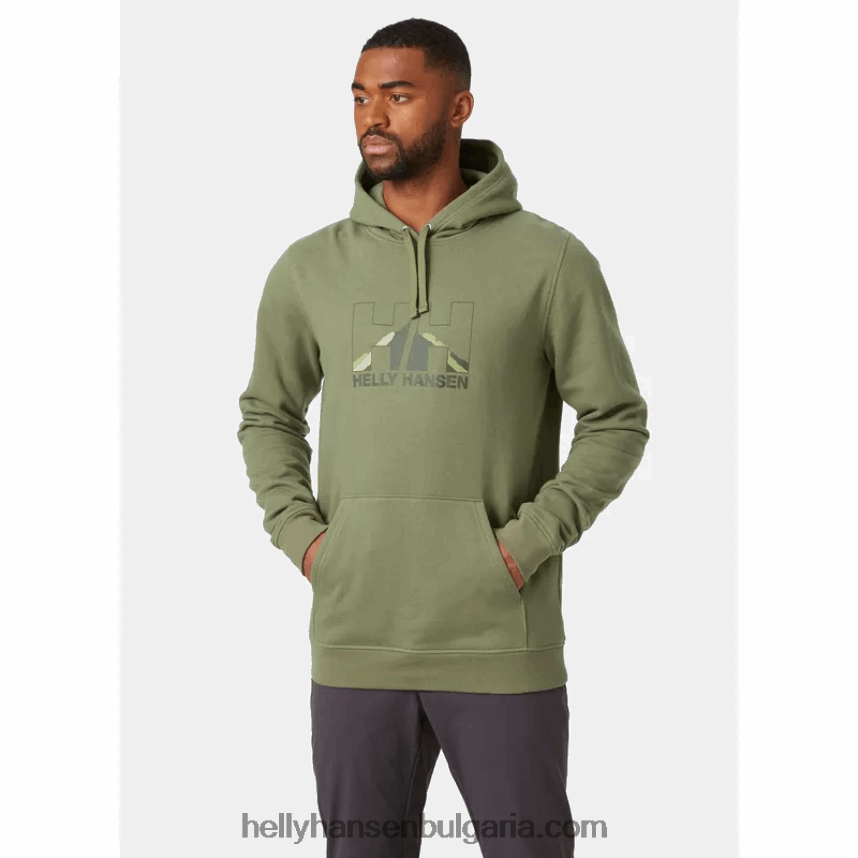 мъже мъжки суичър с качулка с графика nord 80V22D781 абанос Helly-Hansen