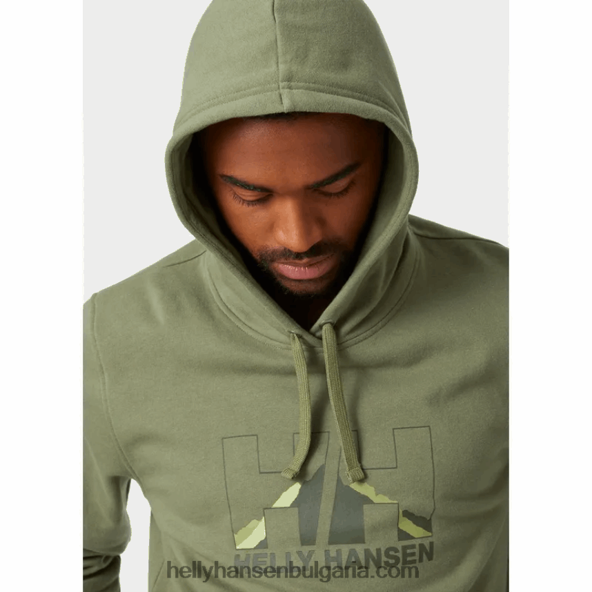 мъже мъжки суичър с качулка с графика nord 80V22D781 абанос Helly-Hansen