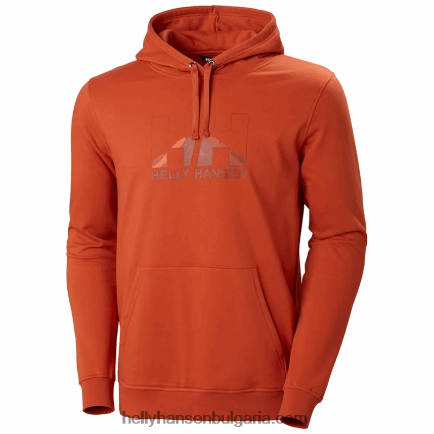 мъже мъжки суичър с качулка с графика nord 80V22D782 лав зелено Helly-Hansen