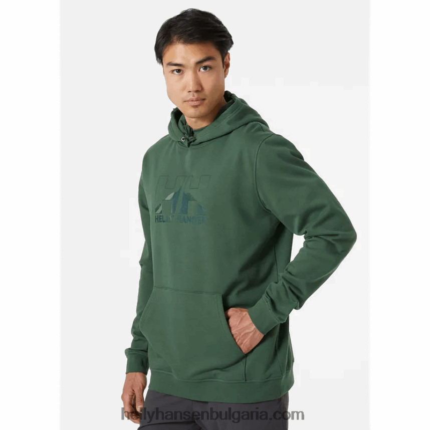 мъже мъжки суичър с качулка с графика nord 80V22D783 каньон Helly-Hansen