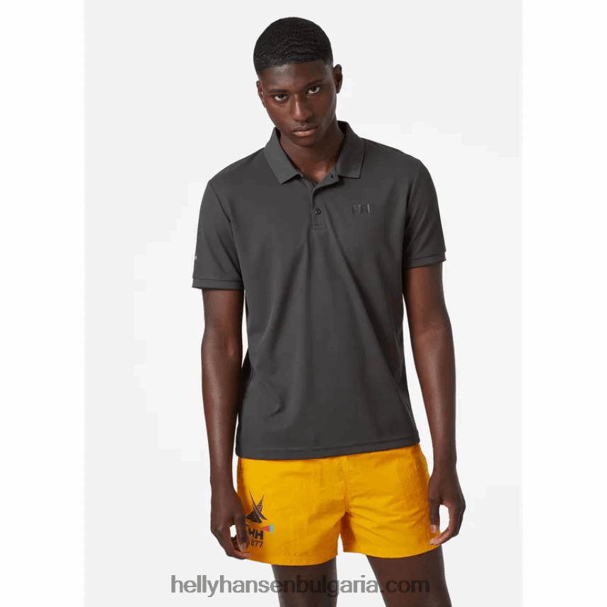 мъже мъжко океанско бързосъхнещо поло 80V22D978 тревожно червено Helly-Hansen
