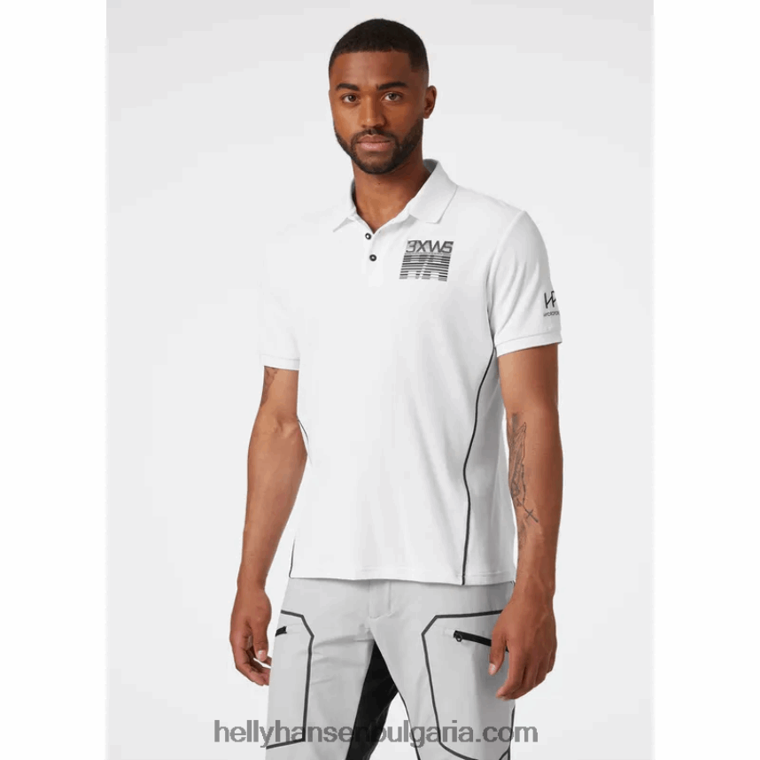 мъже мъжко бързосъхнещо поло hp racing 80V22D967 сива мъгла Helly-Hansen