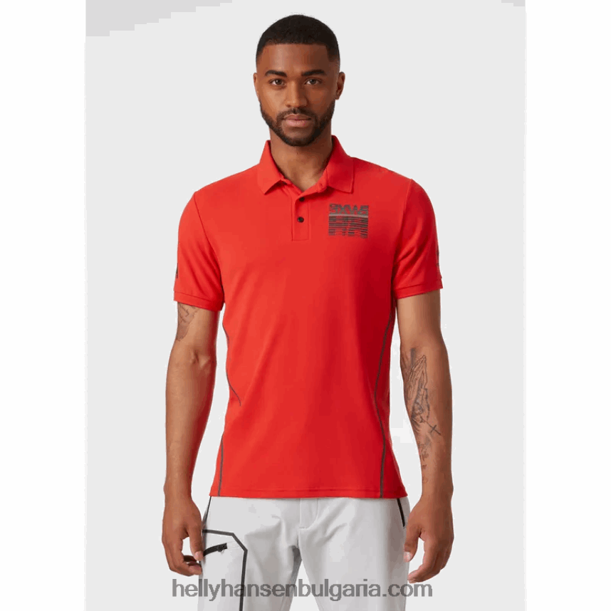 мъже мъжко бързосъхнещо поло hp racing 80V22D968 бяло Helly-Hansen