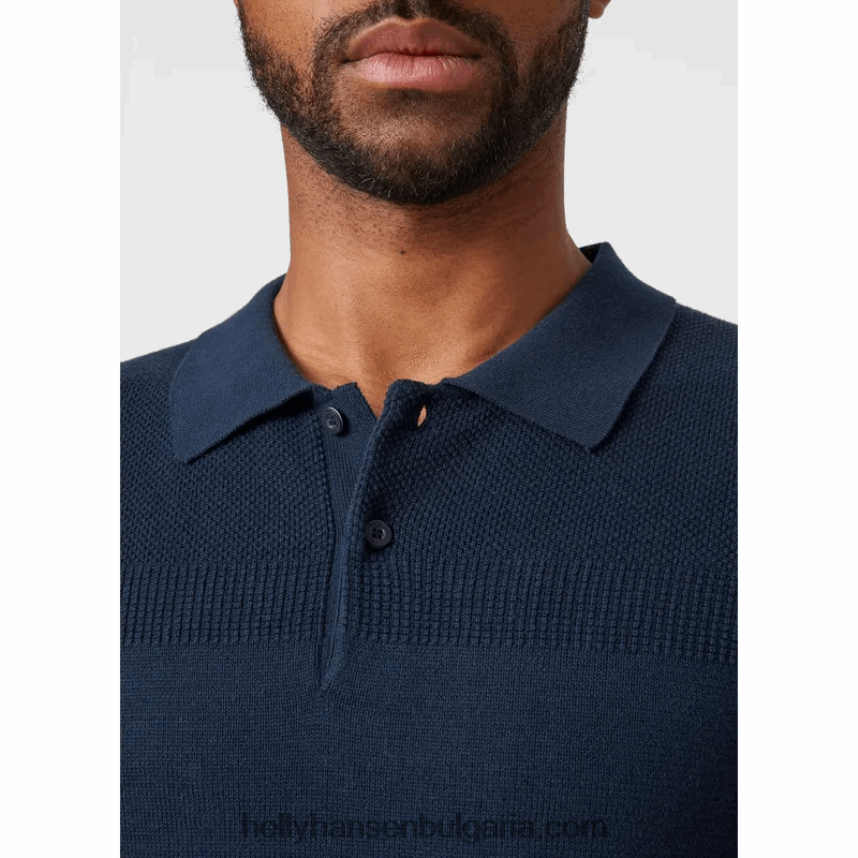 мъже мъжко плетено поло skagen 80V22D985 бяло Helly-Hansen