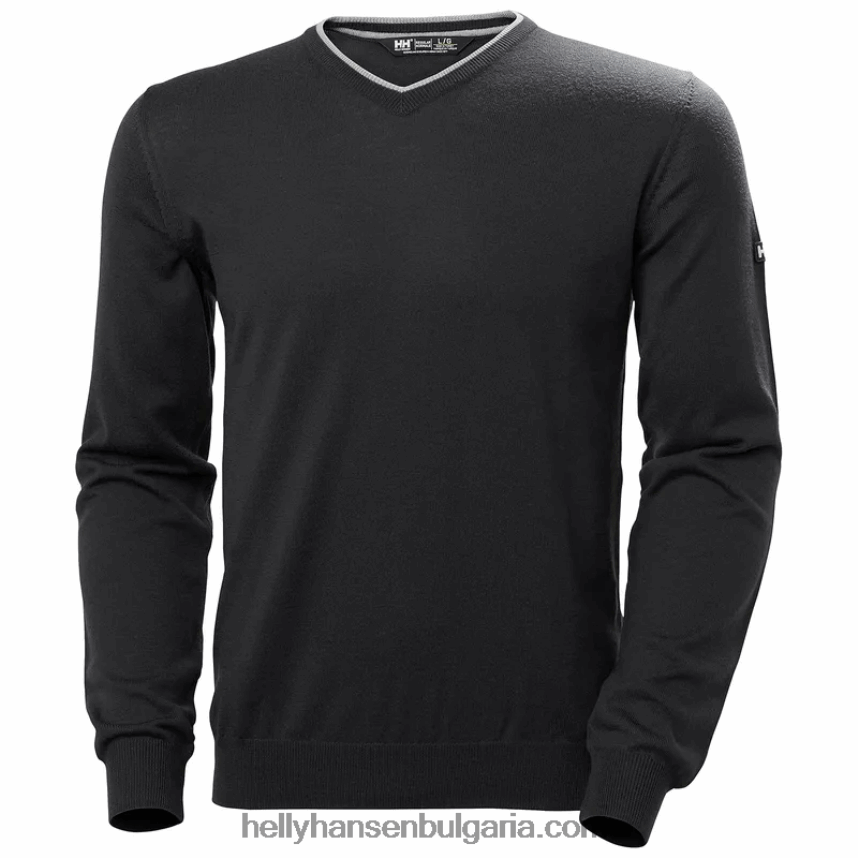 мъже мъжки пуловер от арктически меринос 80V22D812 военноморски бурги Helly-Hansen