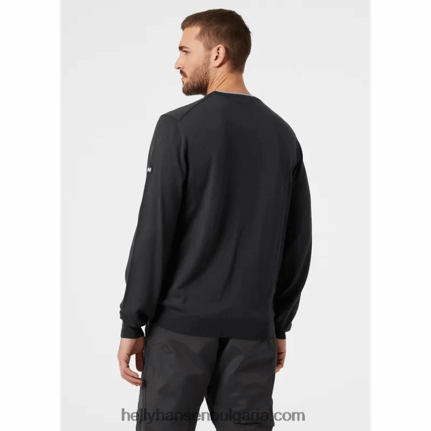 мъже мъжки пуловер от арктически меринос 80V22D812 военноморски бурги Helly-Hansen