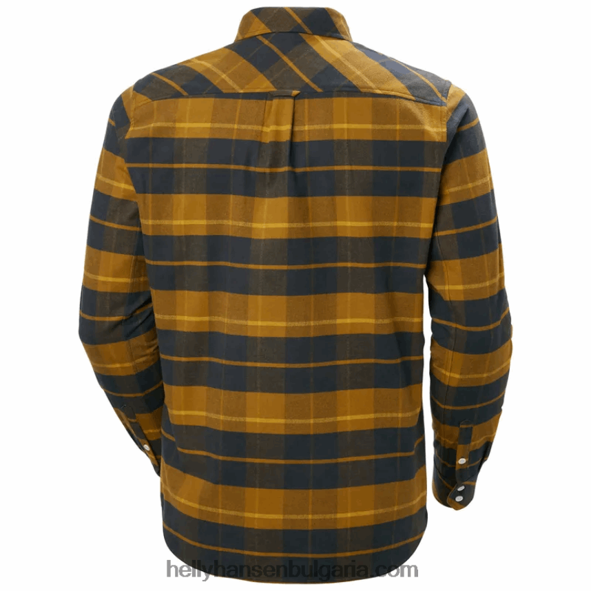 мъже мъжка класическа карирана риза с дълъг ръкав 80V22D1011 синя мъгла мн Helly-Hansen