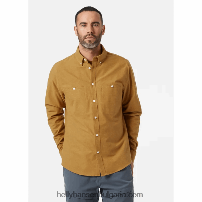 мъже мъжка фланелена риза от органичен памук 80V22D1012 кимион ског Helly-Hansen