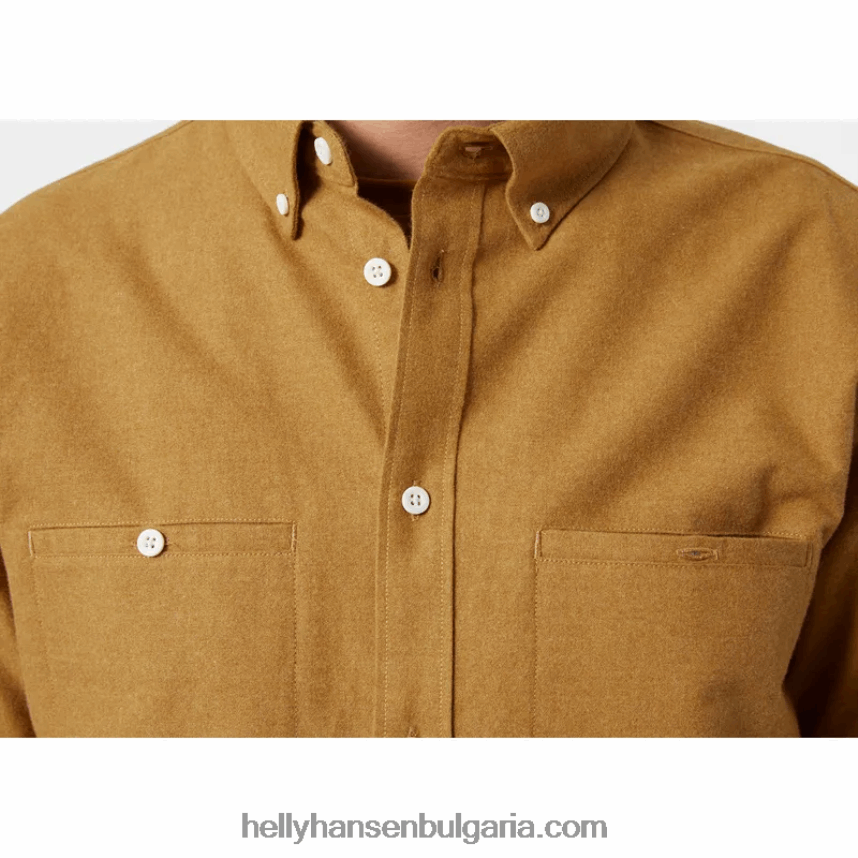 мъже мъжка фланелена риза от органичен памук 80V22D1012 кимион ског Helly-Hansen