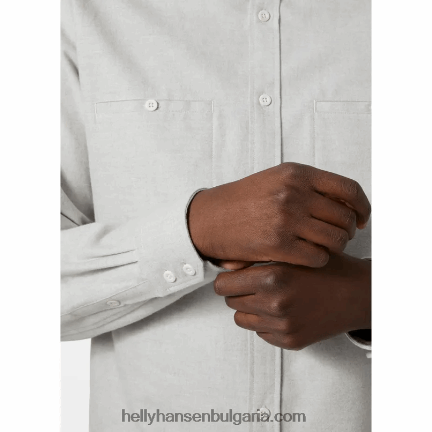 мъже мъжка фланелена риза от органичен памук 80V22D1013 кимион мелан Helly-Hansen