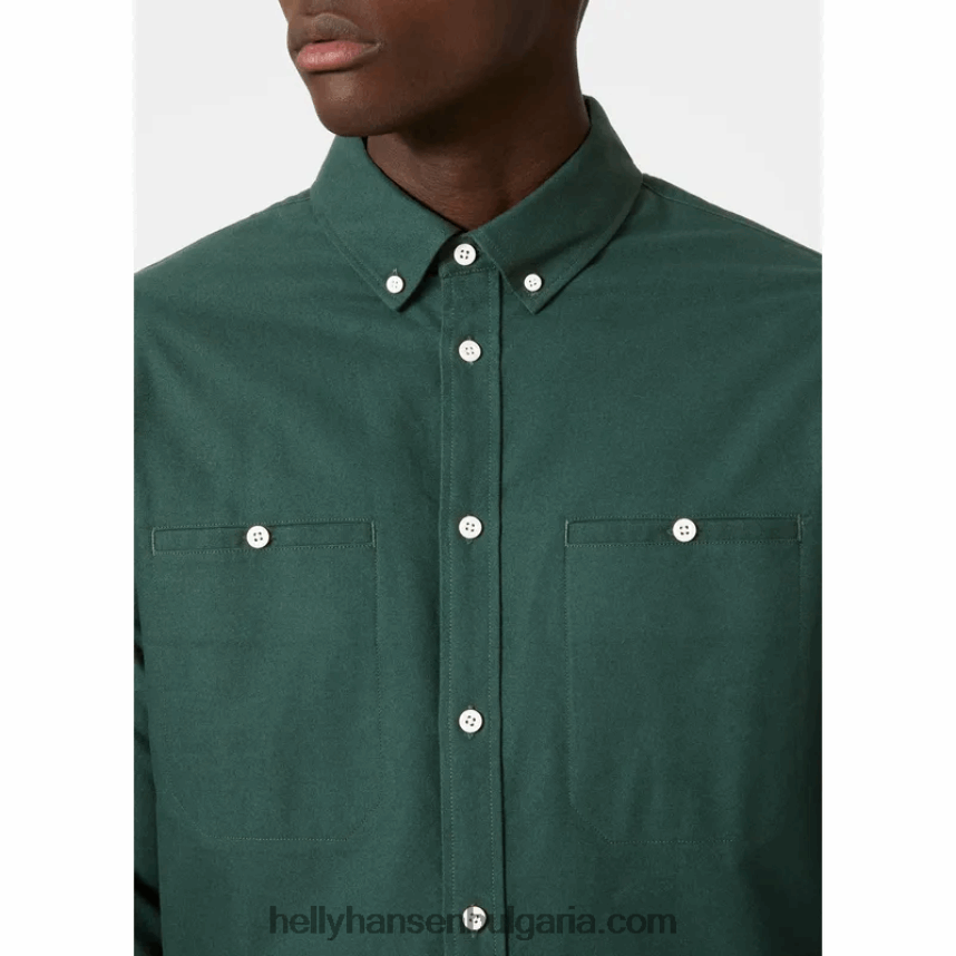 мъже мъжка фланелена риза от органичен памук 80V22D1014 меко сиво Helly-Hansen