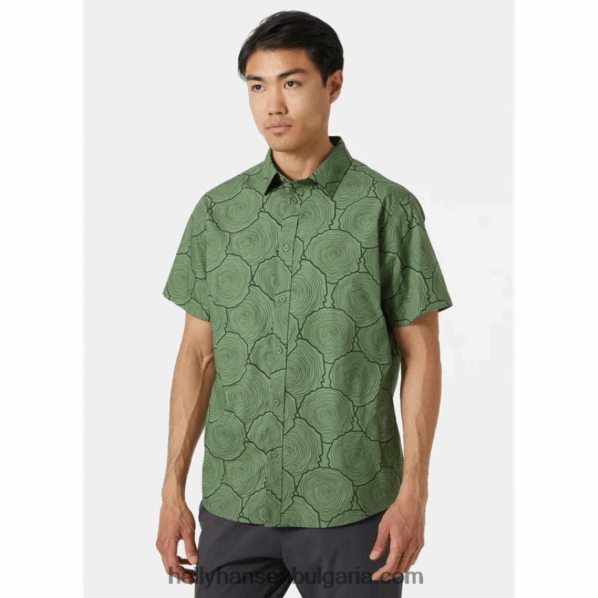 мъже мъжка риза с къс ръкав f2f 80V22D1023 синя мъгла Helly-Hansen