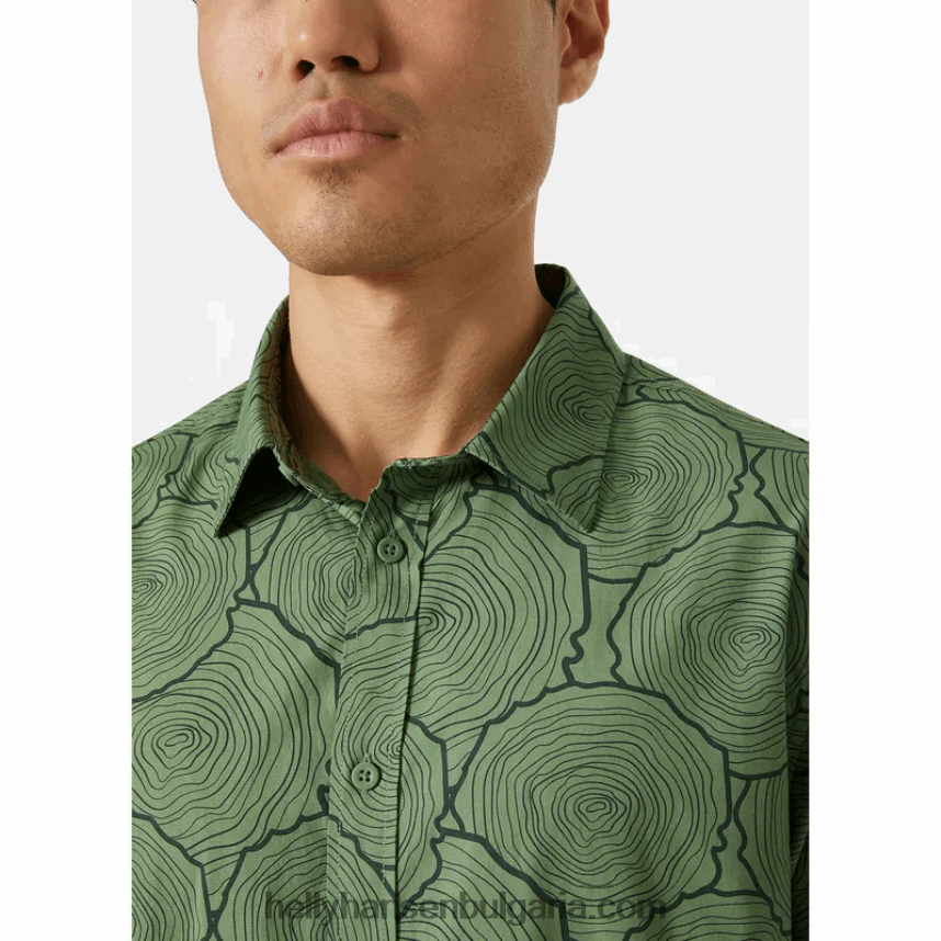 мъже мъжка риза с къс ръкав f2f 80V22D1023 синя мъгла Helly-Hansen