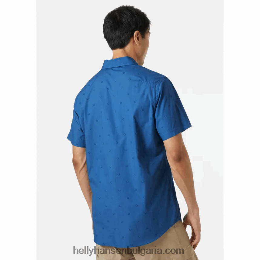 мъже мъжка риза с къс ръкав f2f 80V22D1025 сива мъгла ха Helly-Hansen