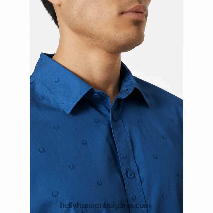 мъже мъжка риза с къс ръкав f2f 80V22D1025 сива мъгла ха Helly-Hansen