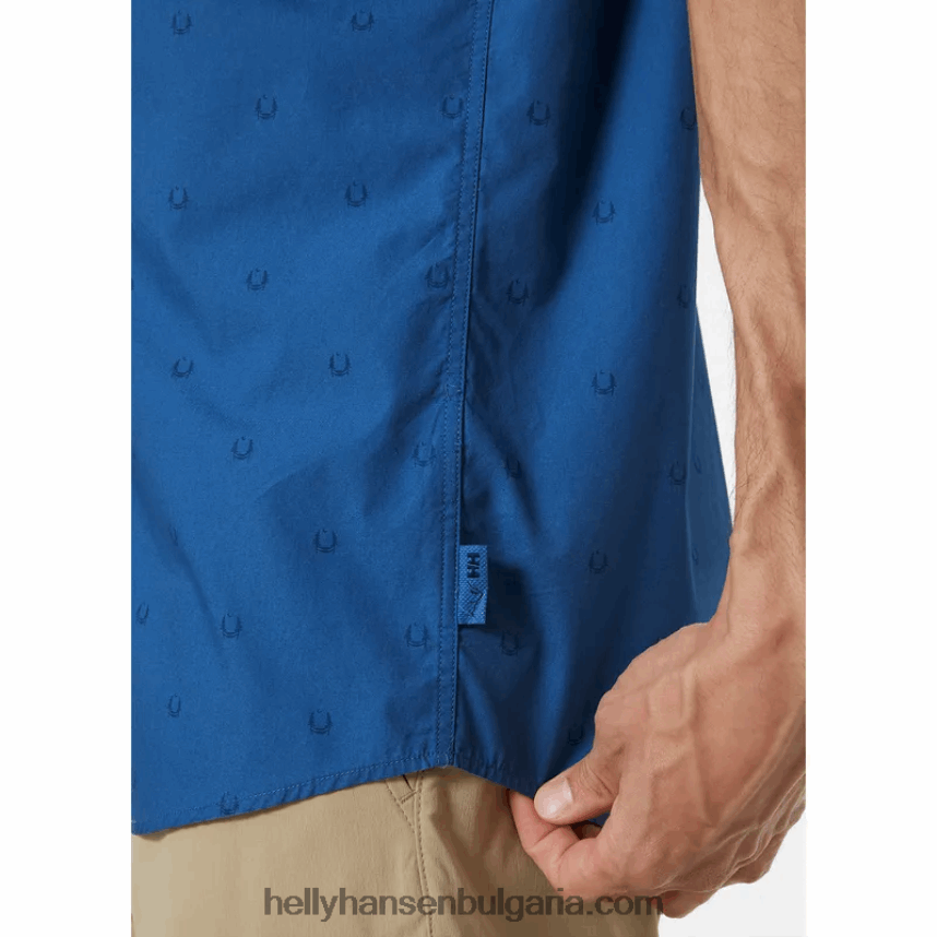 мъже мъжка риза с къс ръкав f2f 80V22D1025 сива мъгла ха Helly-Hansen