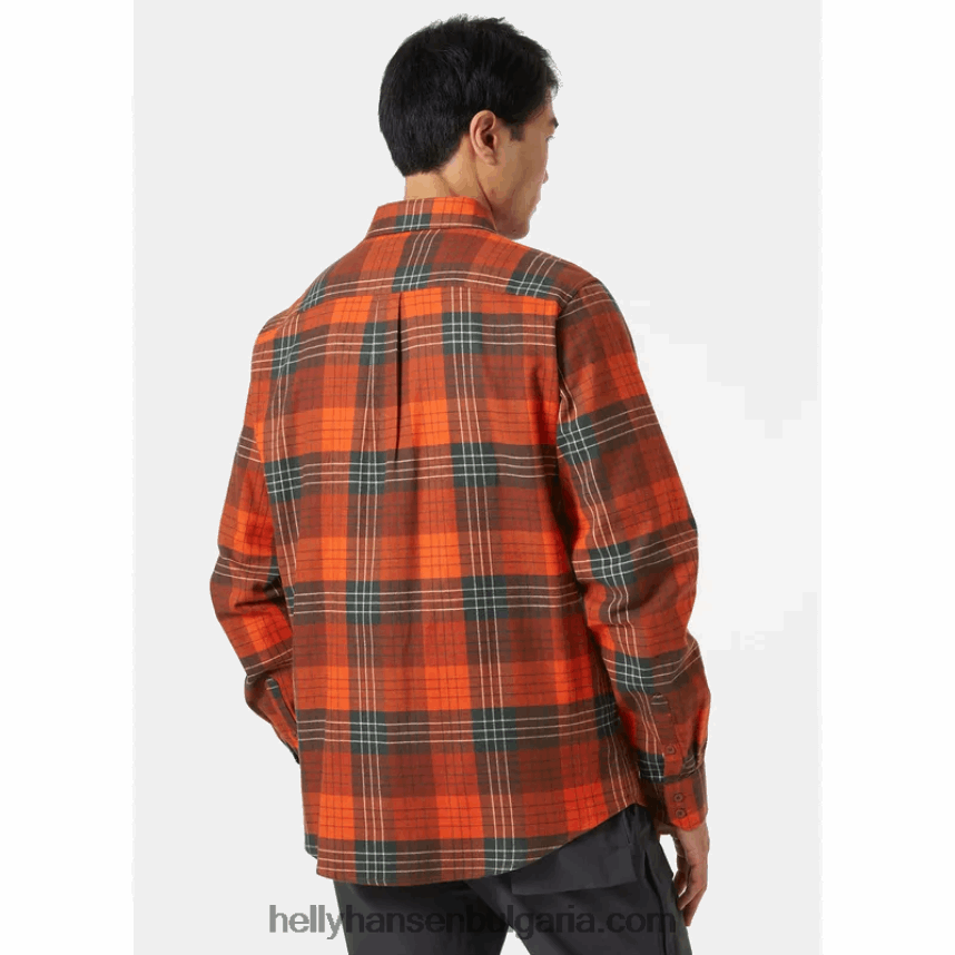 мъже мъжка органична фланелена риза lokka 80V22D1018 дълбока стомана Helly-Hansen
