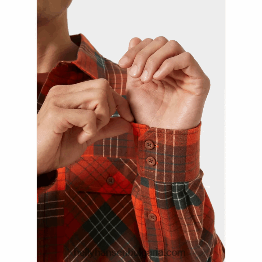 мъже мъжка органична фланелена риза lokka 80V22D1018 дълбока стомана Helly-Hansen