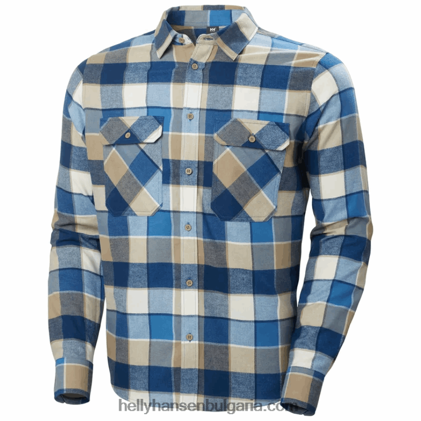 мъже мъжка органична фланелена риза lokka 80V22D1019 железен оксид Helly-Hansen