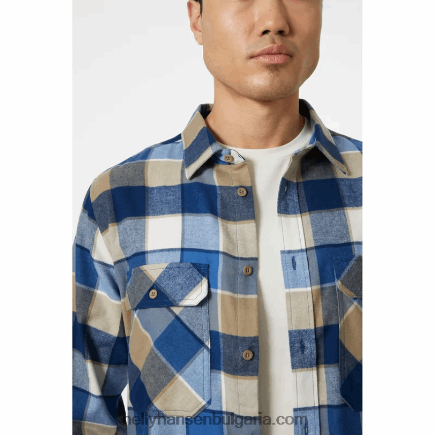 мъже мъжка органична фланелена риза lokka 80V22D1019 железен оксид Helly-Hansen