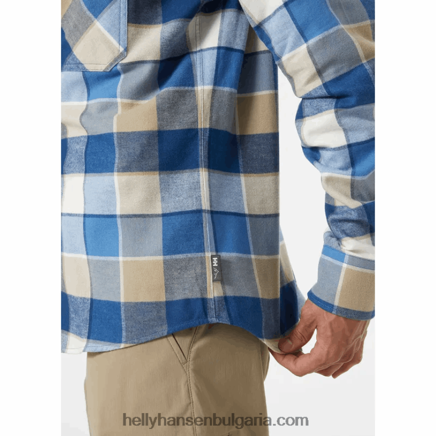 мъже мъжка органична фланелена риза lokka 80V22D1019 железен оксид Helly-Hansen