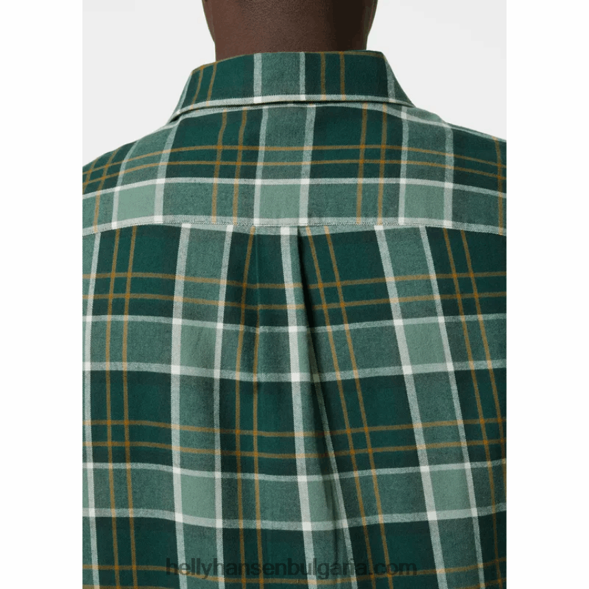 мъже мъжка органична фланелена риза lokka 80V22D1021 смърч stri Helly-Hansen