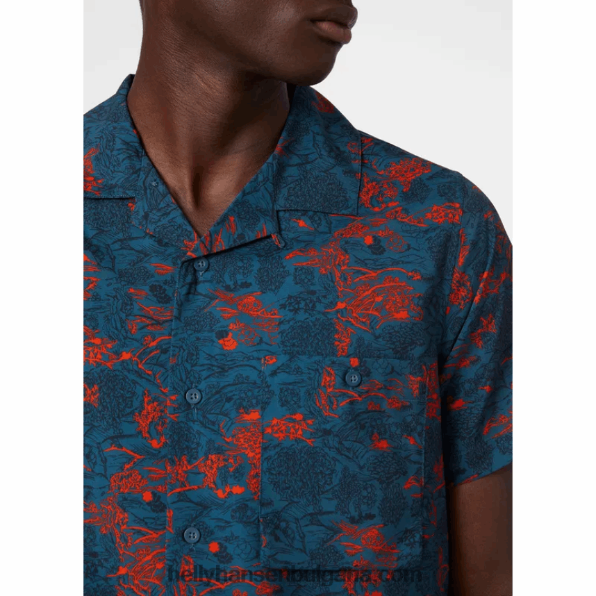 мъже мъжка рециклирана риза oya 80V22D1017 прашно синьо Helly-Hansen