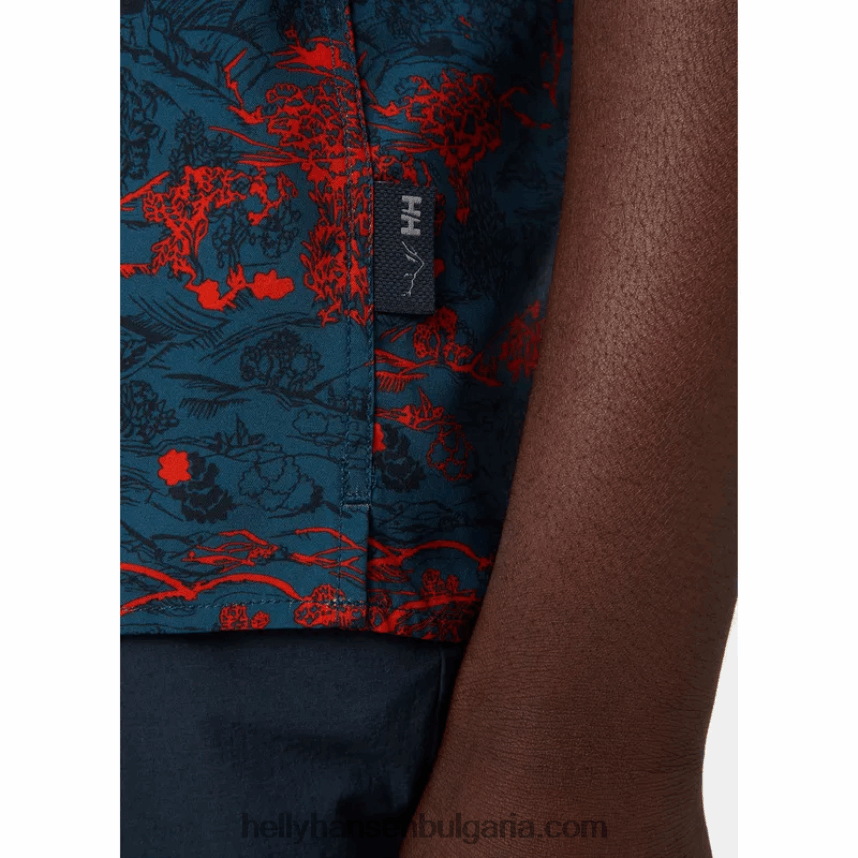 мъже мъжка рециклирана риза oya 80V22D1017 прашно синьо Helly-Hansen