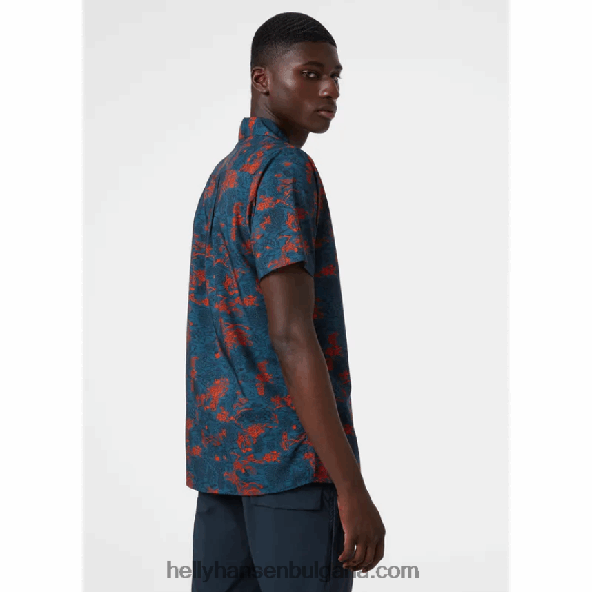 мъже мъжка рециклирана риза oya 80V22D1017 прашно синьо Helly-Hansen