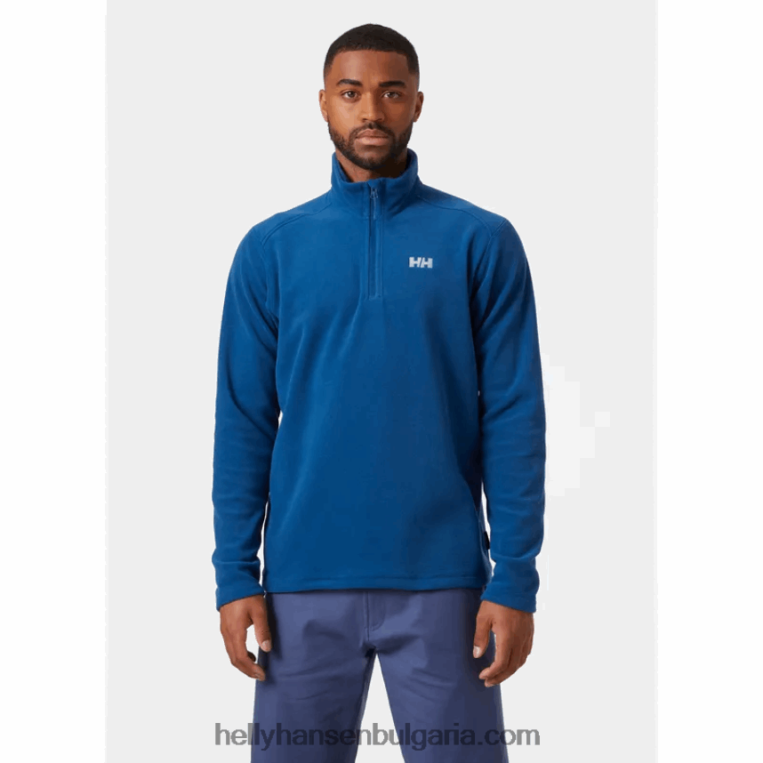 мъже мъжки поларен пуловер с 1/2 цип 80V22D480 азурит Helly-Hansen