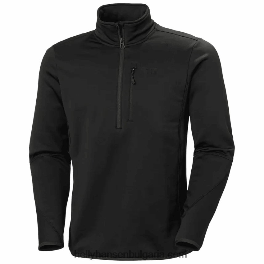 мъже мъжко поларено яке alpha zero с половин цип 80V22D507 абанос Helly-Hansen