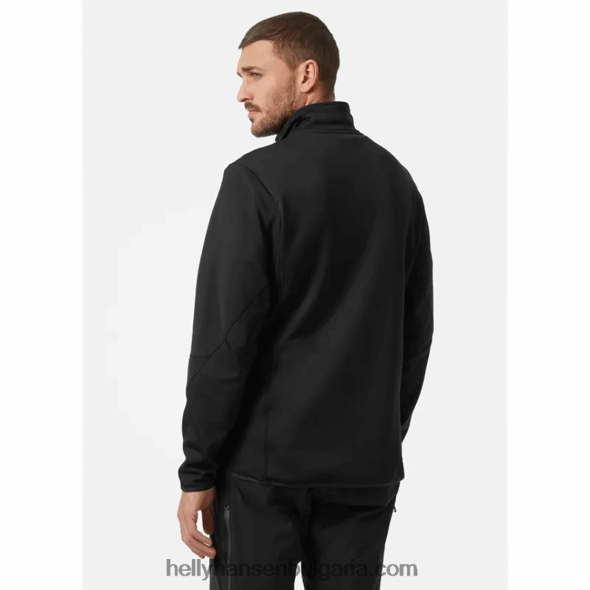 мъже мъжко поларено яке alpha zero с половин цип 80V22D507 абанос Helly-Hansen
