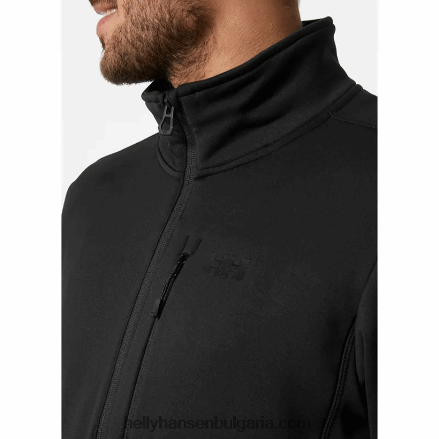 мъже мъжко поларено яке alpha zero с половин цип 80V22D507 абанос Helly-Hansen