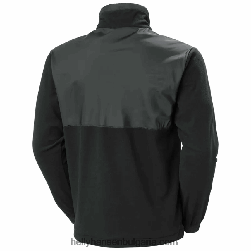 мъже мъжки полар yu с половин цип polartec 80V22D514 черен Helly-Hansen