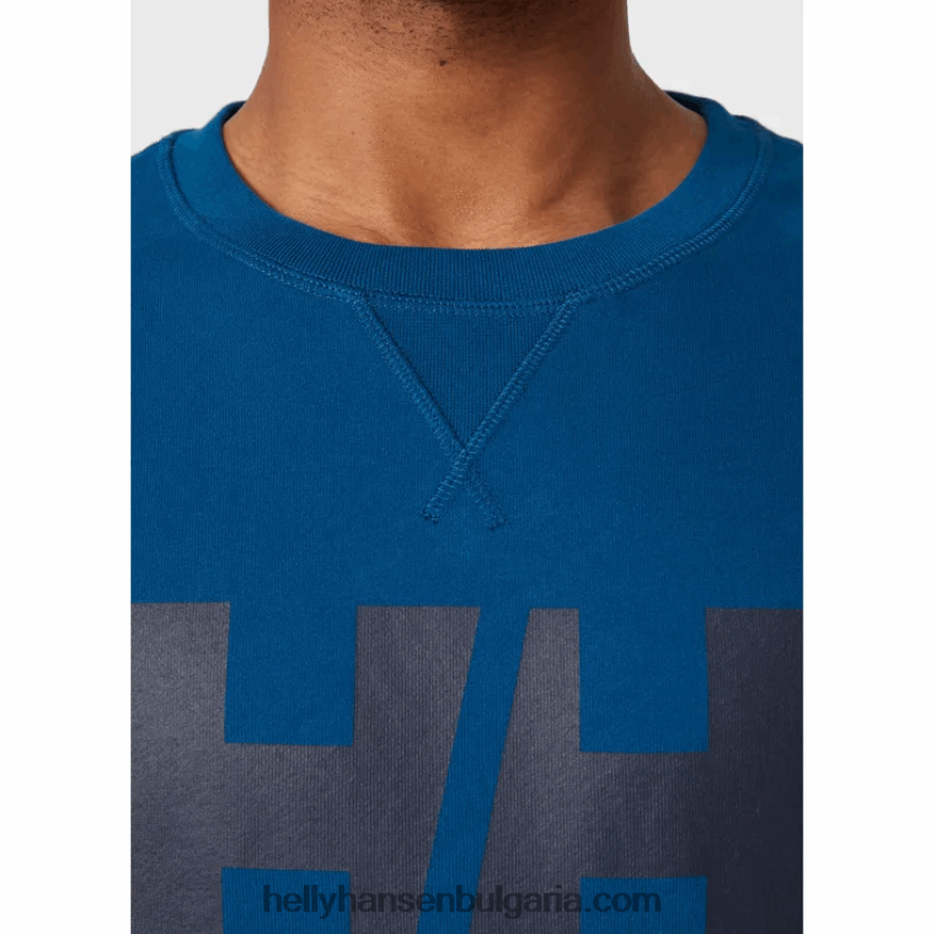 мъже мъжки суичър с лого hh crew 80V22D805 азурит Helly-Hansen