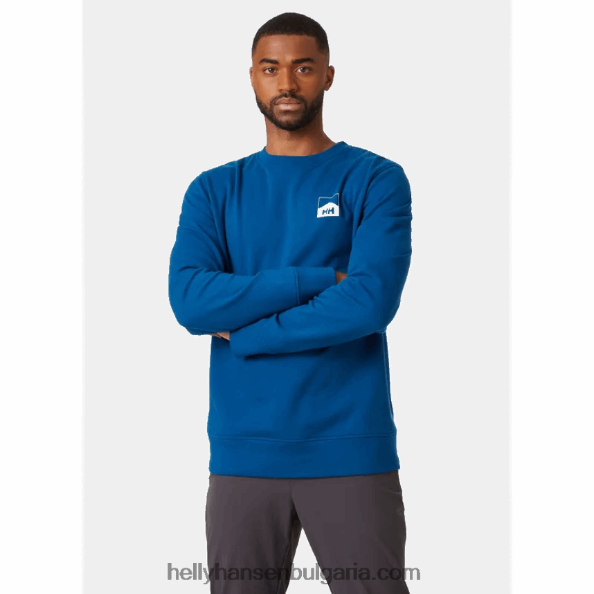 мъже мъжки суичър nord graphic crew 80V22D778 сив меланг Helly-Hansen