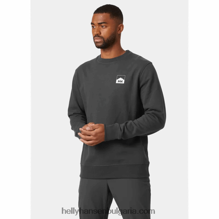мъже мъжки суичър nord graphic crew 80V22D780 сив меланг Helly-Hansen